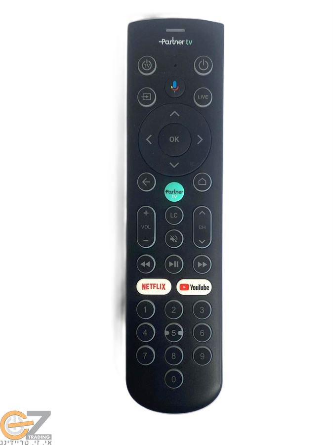 שלט חלופי לממיר פרטנר PARTNER חדש בלי מיקרופון ובלי BT