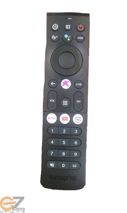שלט חלופי לממיר סלקום CELLCOM חדש בלי מיקרופון ובלי BT