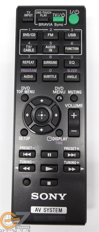 שלט אורגינל למערכת DVD/TV SONY