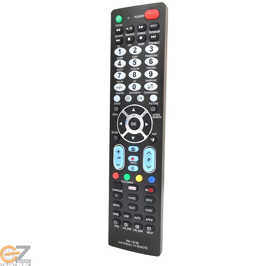 שלט TV אוניברסלי עם NETFLIX ו-YOUTUBE!